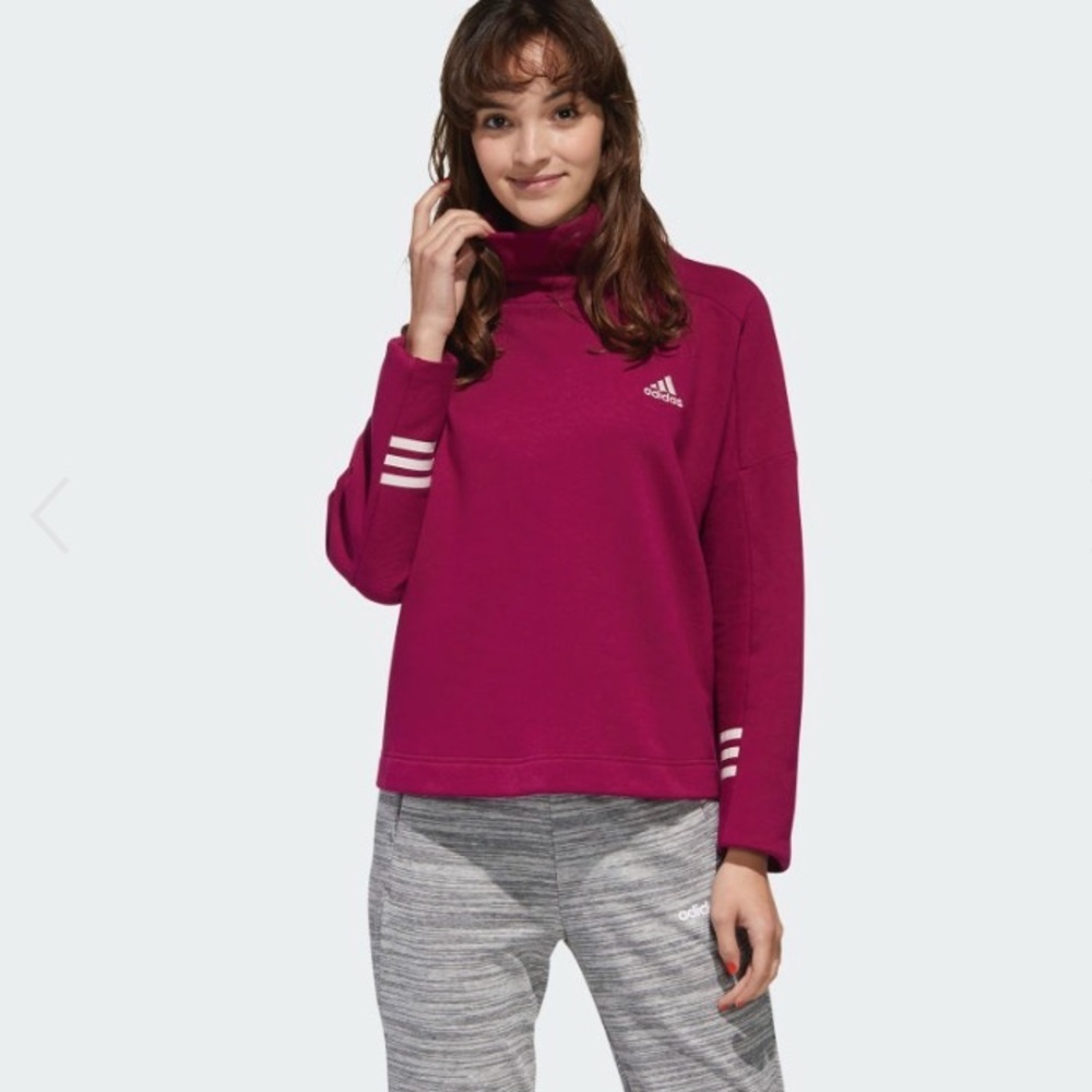ADIDAS ESSENTIALS COMFORT FUNNEL NECK SWEATSHIRT